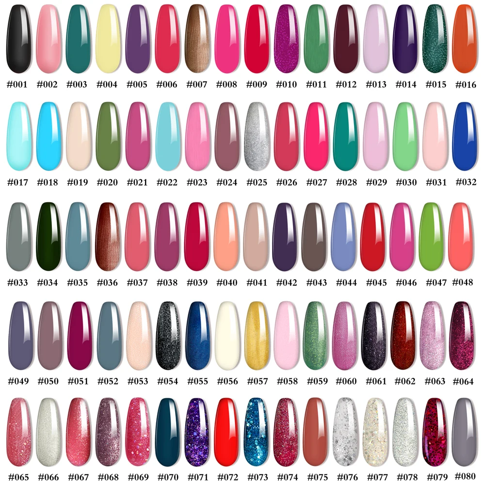 Гель-лак для ногтей 8 мл 80 цветов все лак Полупостоянный | Красота и здоровье
