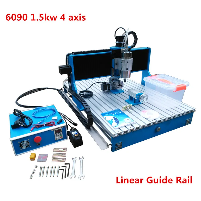 

CNC engraving machine Linear Guide Rail LY 6090L-1.5KW 3 axis 4 axis 60*90cm working size CNC Router Engraver Machine