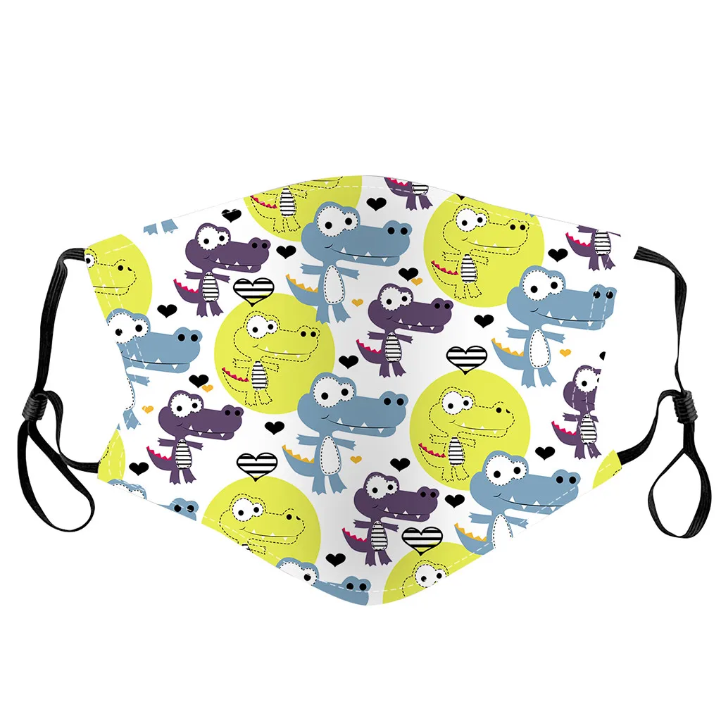 Мультяшная маска для детей чехол лица хлопковая моющаяся дизайнерская дышащая