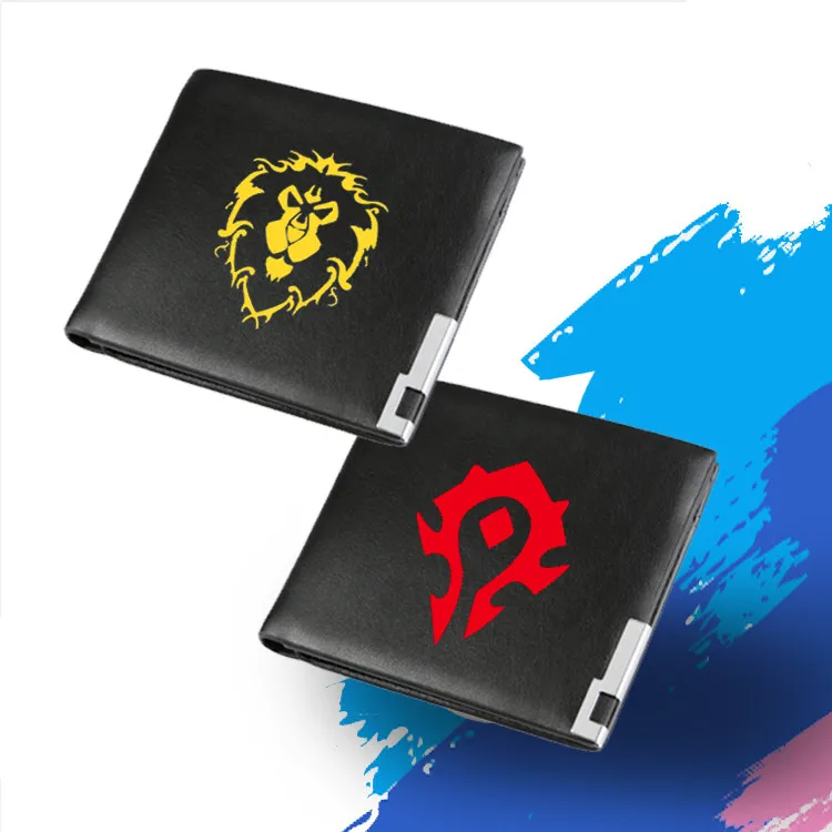 

WOW World Of War Game ID Card Short Wallet Purse Bag PU Leather Printing Wallet Money Bag Card Holder Long Purse Gift
