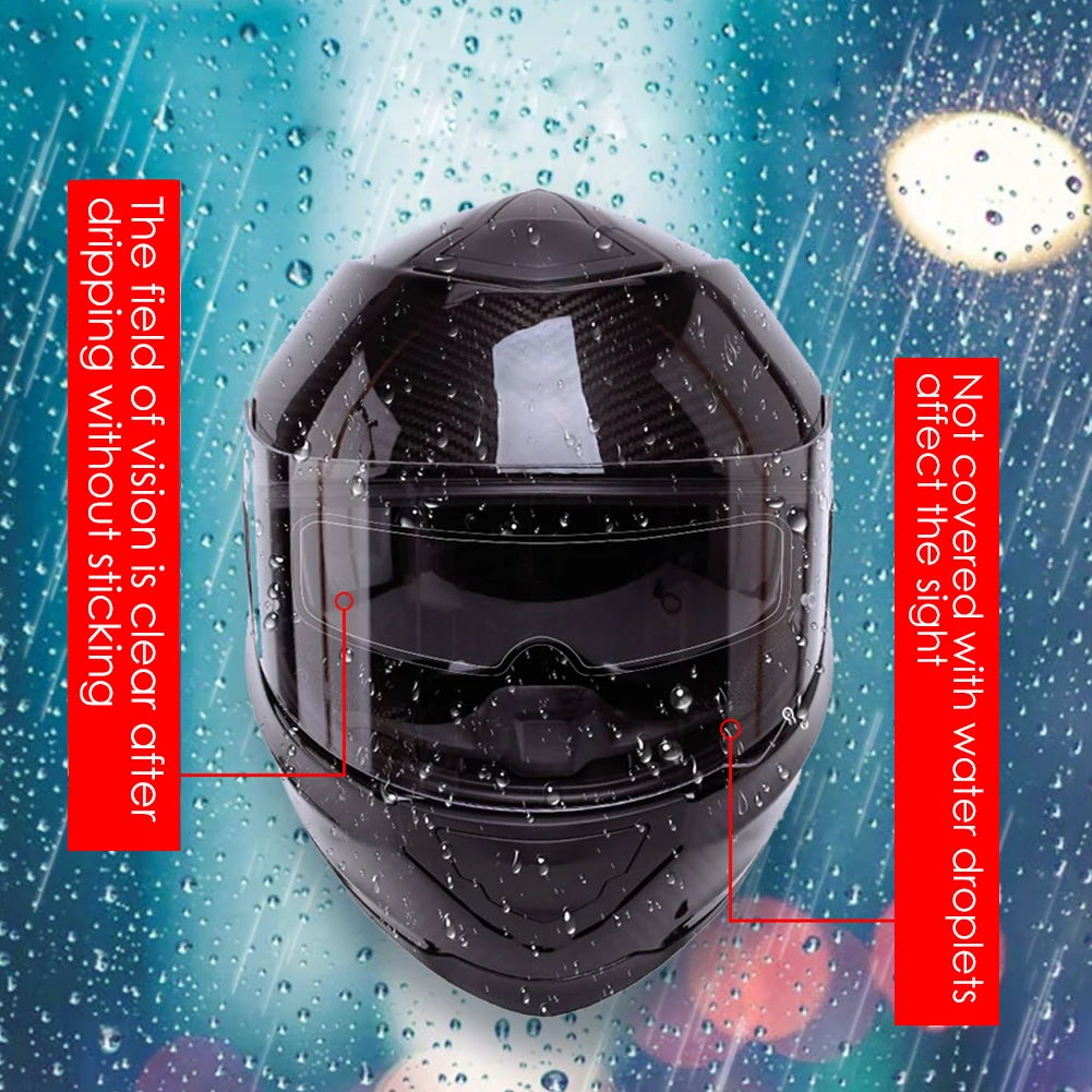 

VODOOL Clear Anti-Fog Patch Film For Motorcycle Helmet Lens Visor Nano Coating Fog Resistant Rainproof Film Racing Accessories