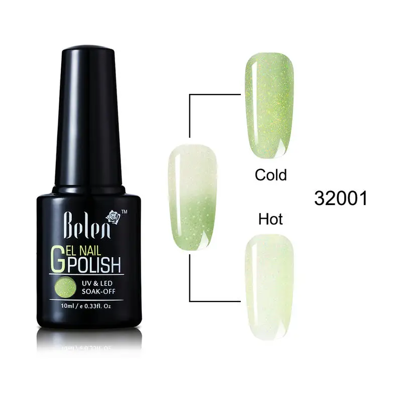 Belen неоновый термальный Гель-лак для ногтей меняющий Цвет Блеск впитывающий