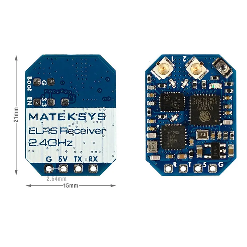Приемник MATEK R24D R24S ELRS 2 4 ГГц 21x15 мм для радиоуправляемых FPV гоночных Freestyle Nano Micro