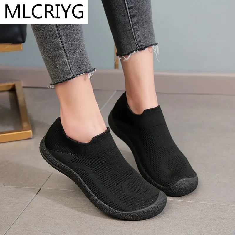 

2021 Spring Mesh Breathable Women Sneakers Fashion Women Lace-up Casual Shoes Platform Walking Comfort Women Vulcanized Shoes