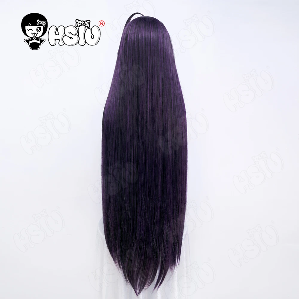 Парик для косплея Overlord Albedo Женский длинные черные и фиолетовые волосы из HSIU с