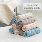 Бытовые тряпки для мытья посуды, кухонные тряпки, Легкая очистка, впитывающая вода, антипригарная салфетка с маслом, скатерти, чистящие полотенца