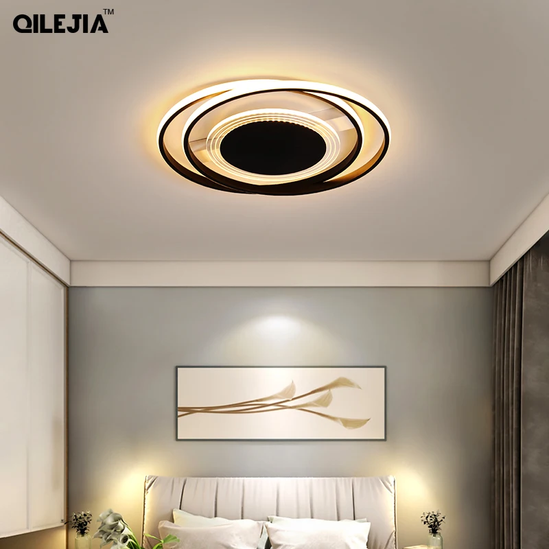 

LED Living room lamp ceiling lamp Simple modern double-layer led highlight bedroom study circular creative light luxury lamp
