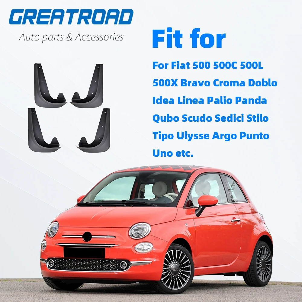 4 шт. Универсальные Брызговики Передние Задние для Fiat 500 500x Bravo Punto Linea Palio Panda Dodge Neon
