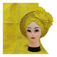 african aso oke already made auto gele headtie caps sxp02 12