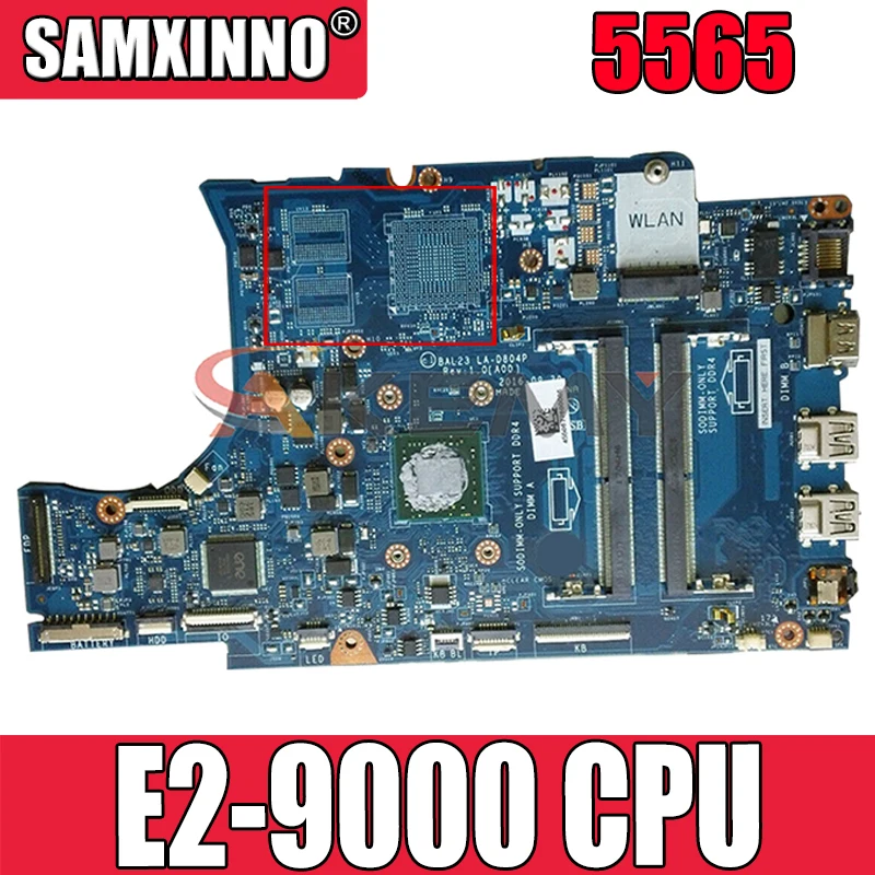 

Оригинальная материнская плата для ноутбука DELL Inspiron 15 5565 5567 E2-9000 EM9000 0NHPJD CN-0NHPJD BAL23 LA-D804P материнская плата