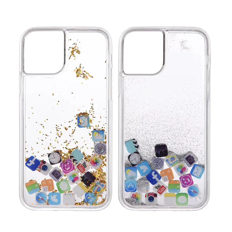 Flowing Liquid Sand App iCon TPU Capa Cases for iPhone 11 Pro Max XS MAX XR X 8 7 Plus 6 6S Ducks Swimming Cover Fundas |
