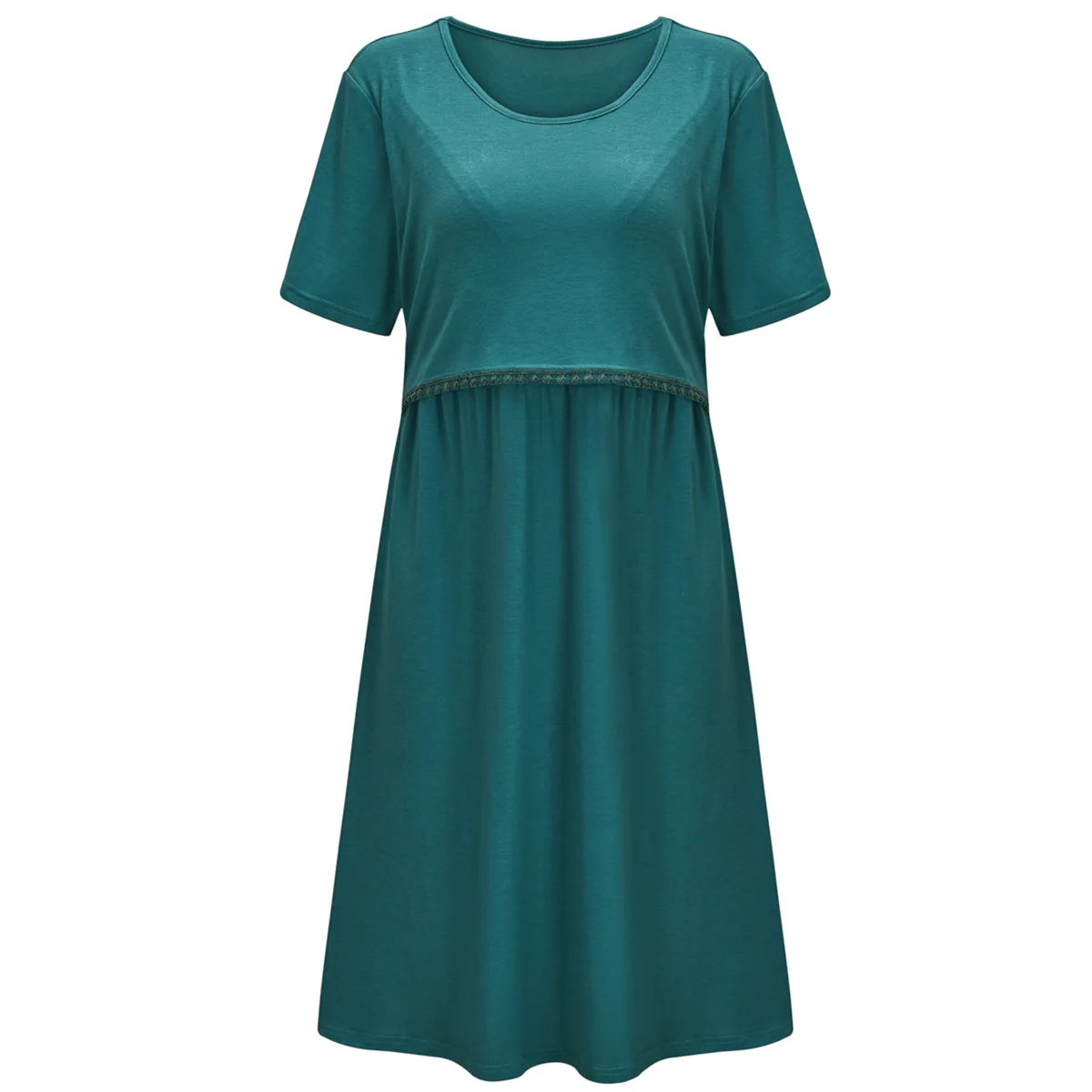 

2021 Mother Breastfeeding Casual Short Sleeve Maternity Clothes Summer New Nursing Bresses Breastfeeding Q0208
