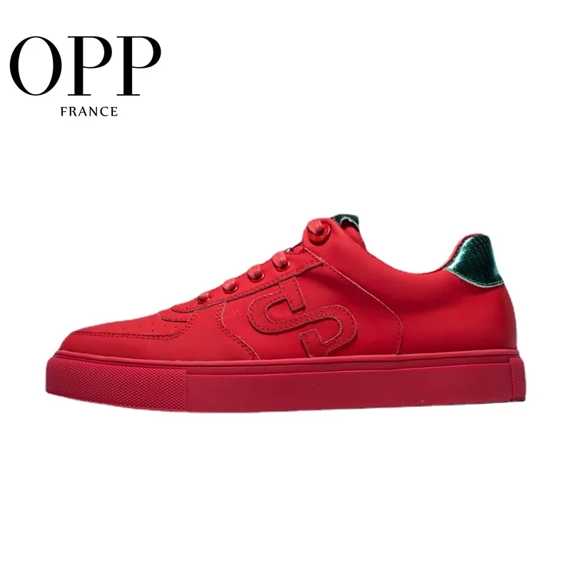 

OPP Men's Shoes Breathable Lace Casual Shoes Wild Comfortable Sports Shoes Leather British Retro Luxury Shoes Soulier Homme