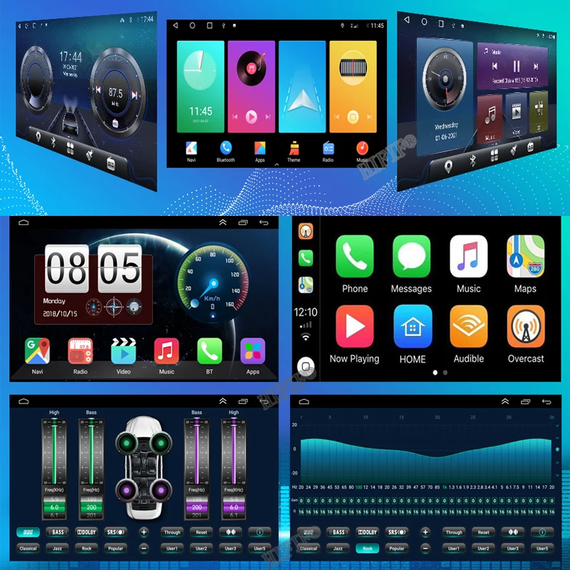 Автомобильная Мультимедийная система проигрыватель на Android 10 с восьмиядерным