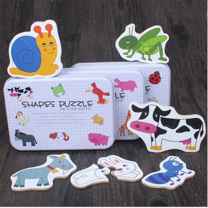 

Транспортное средство/фруктов/набор животных пара Головоломка Развивающие детские игрушки железный ящик для малышей раннего старт обучаю...