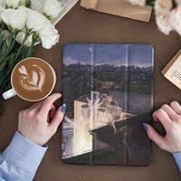for ipad 10 2 9 7 pro 12 9 11 air 3 4 case 2020 sleeping song falling dream three fold pen groove protective cover