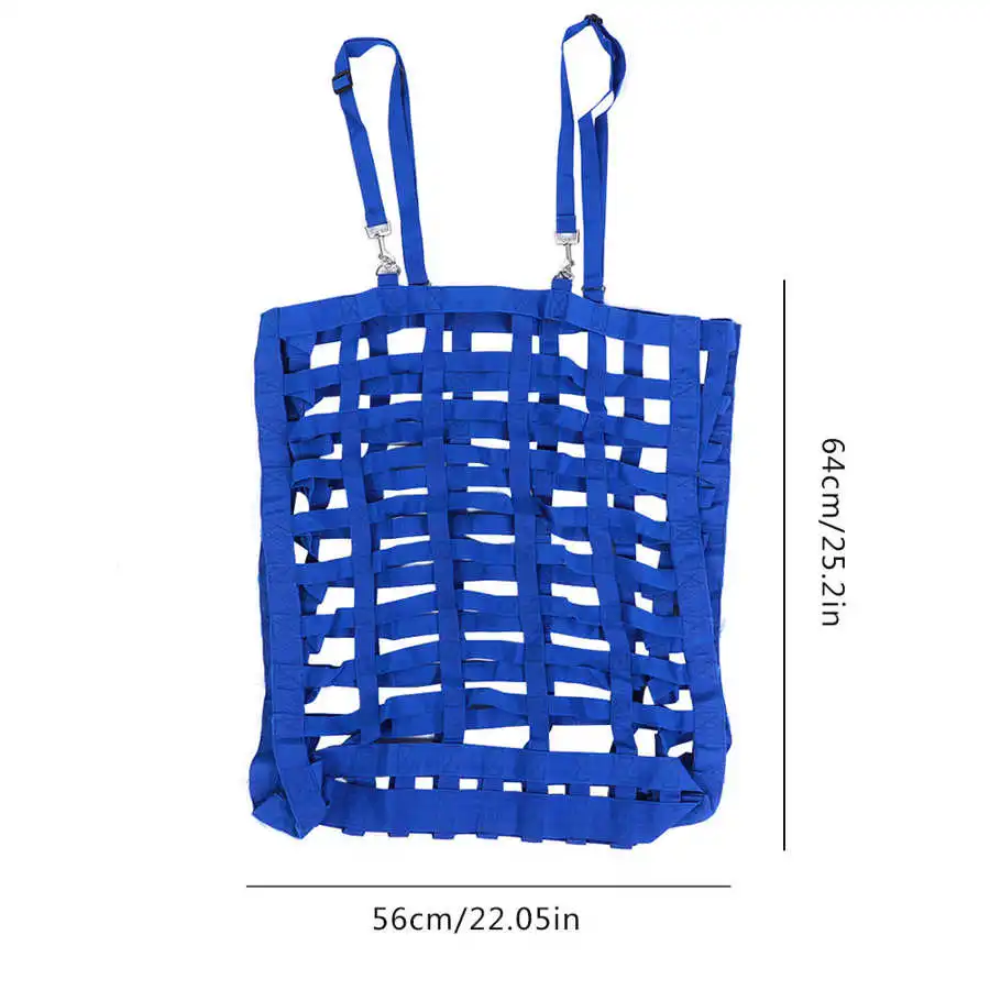 Сетка для сена сумка медленной подачи синяя соломенная кормушки большая с