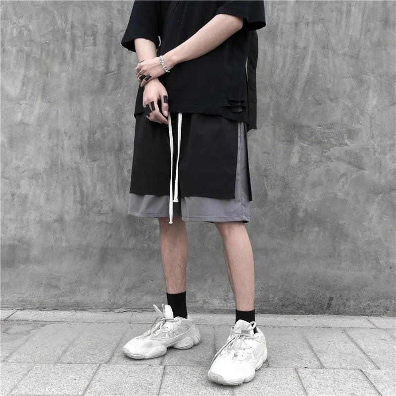 

Plus Size Thin Casual Shorts Mens 2020 Loose Elastic Waist Five Point Pants Gym Spring and Summer Ropa De Hombre Shorts EB50DK