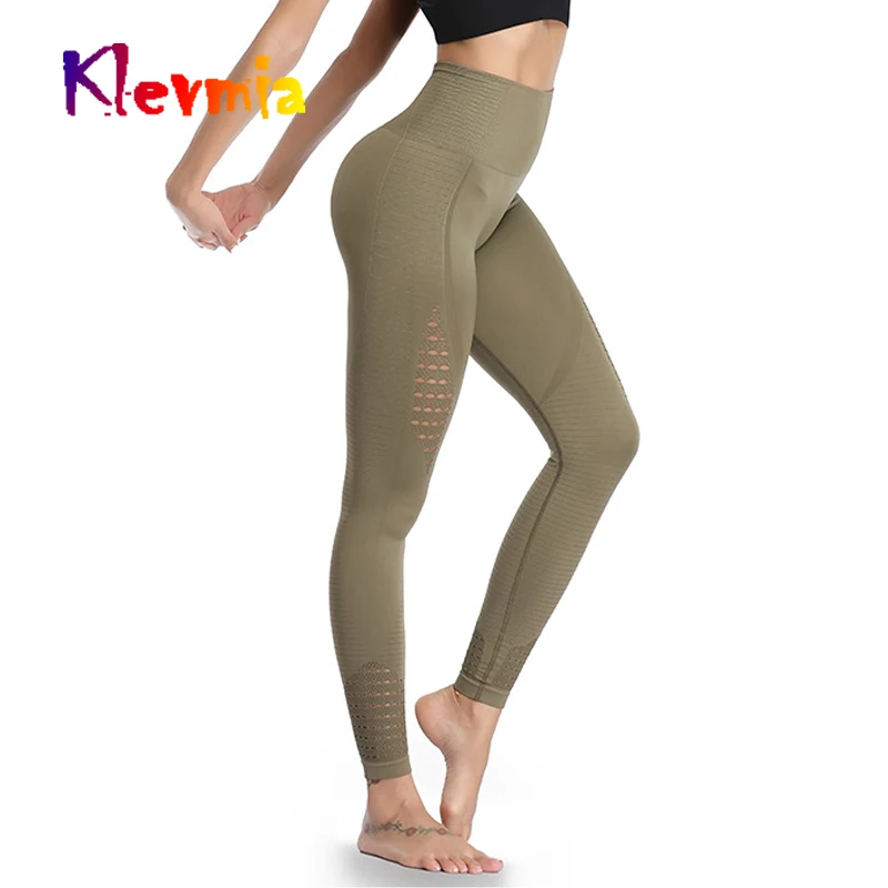 Бесшовные леггинсы для Фитнес Спортивная женские фитнеса Высокая Талия Брюки
