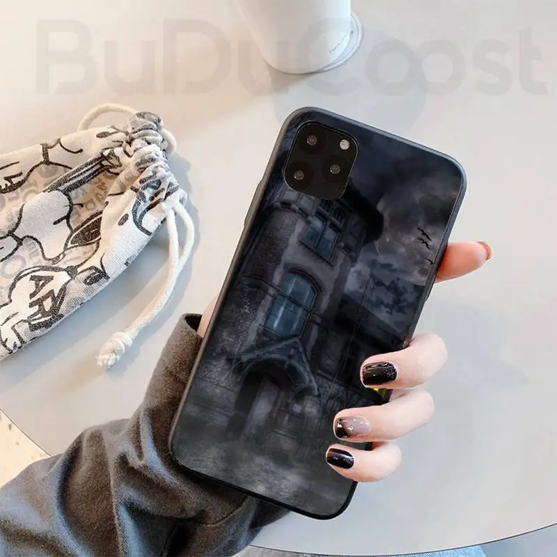 black crow night castle phone case for iphone 11 7 case for iphone 11 pro max x xs xr xs max 8 7 6s plus 5 se case free global shipping