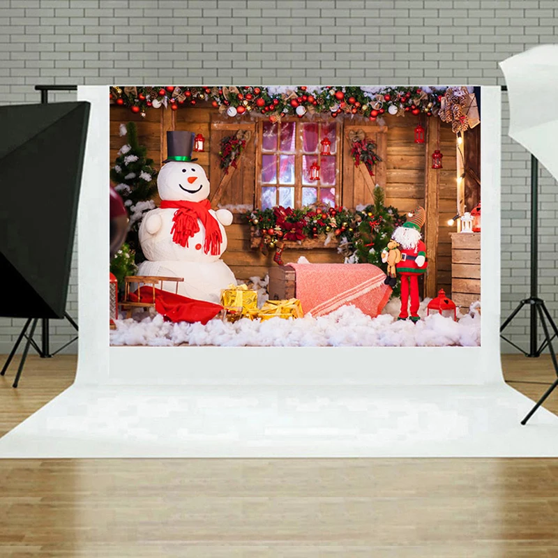 1 шт. Рождественский декорационный фон для студийной фотосъемки Vedio тканевый