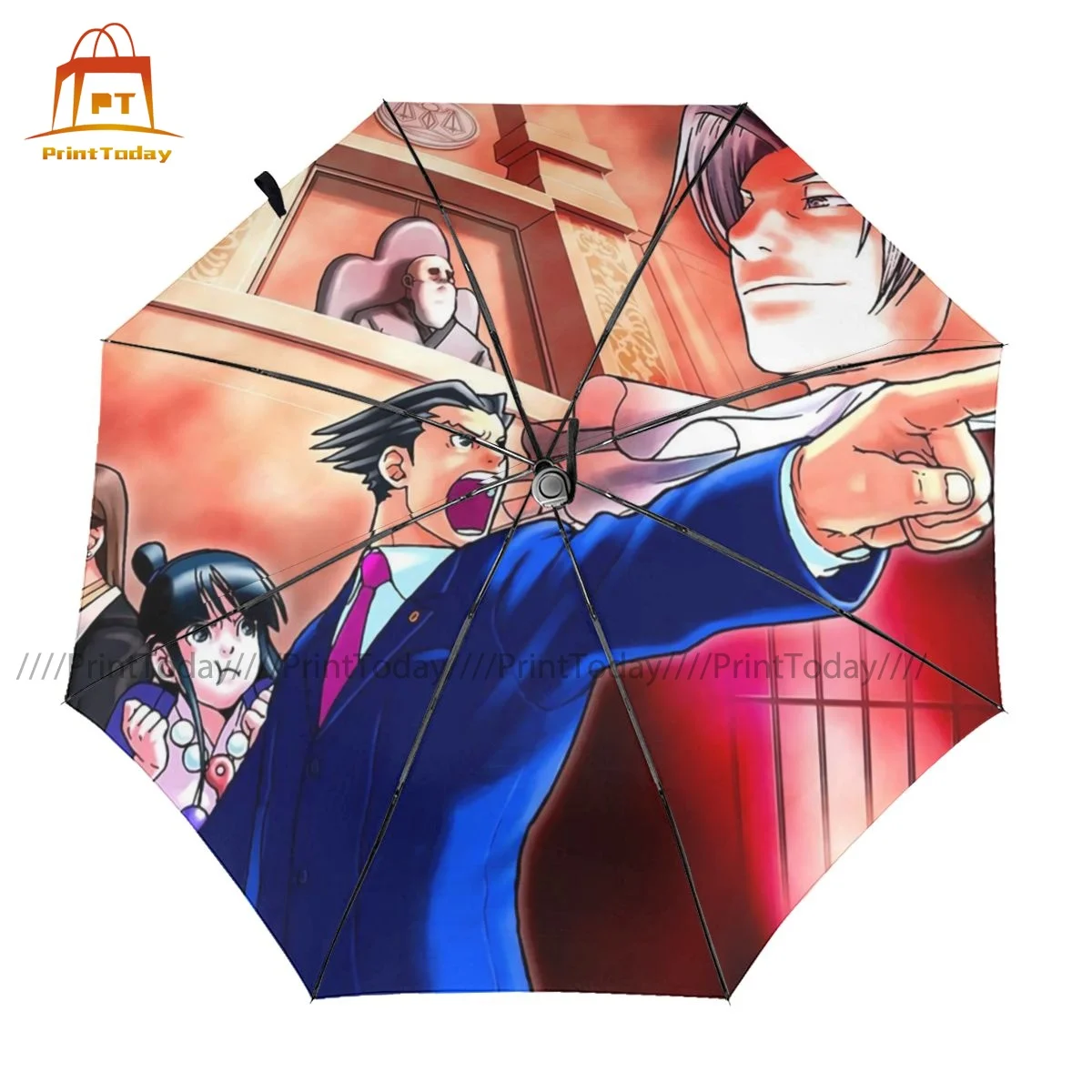 

Ace Attorney Umbrella Stylish UV Protection Umbrella Auto Art Folding Summer Umbrella