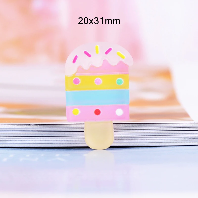 20 шт Цвет мороженого падение клей акрил аксессуары для ванной комнаты Набор Еда