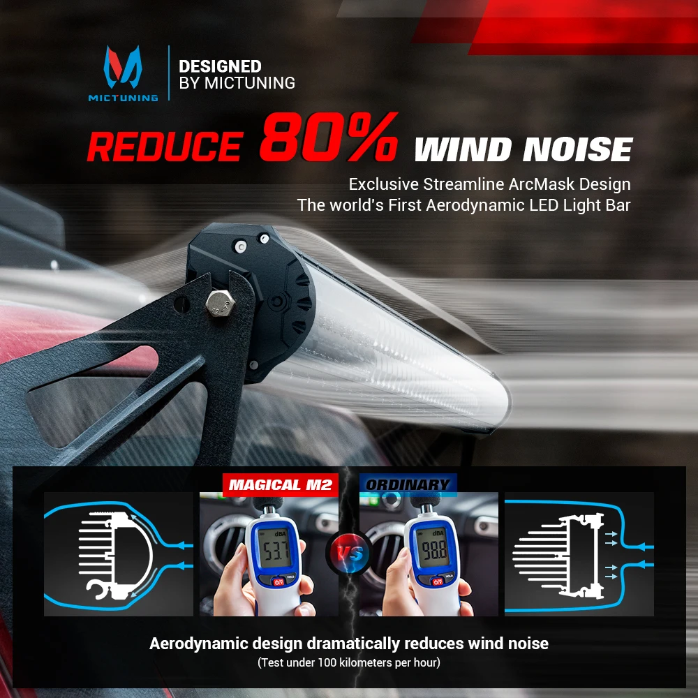 MICTUNING холодный синий атмосферсветильник s M2 двойной ряд 42 ''Высокая мощность