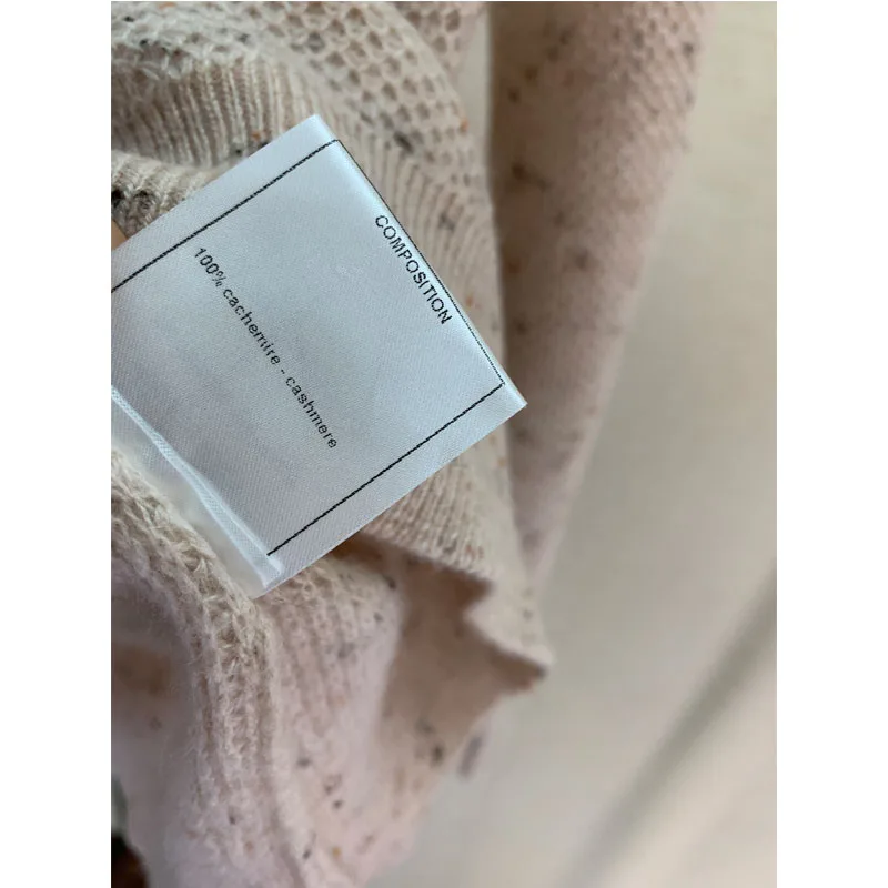 Коко свободный свитер трехмерный цветок круглый вырез вязаный с длинными