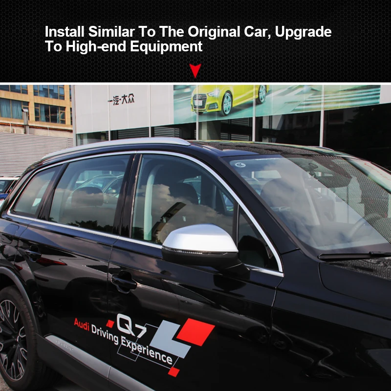 

For Audi Q7 Q5 4M 8R 2 PCS New Silver ABS Chrome Car Side Door Rearview Mirror Protect Frame Cover Trim Car Styling Accessories