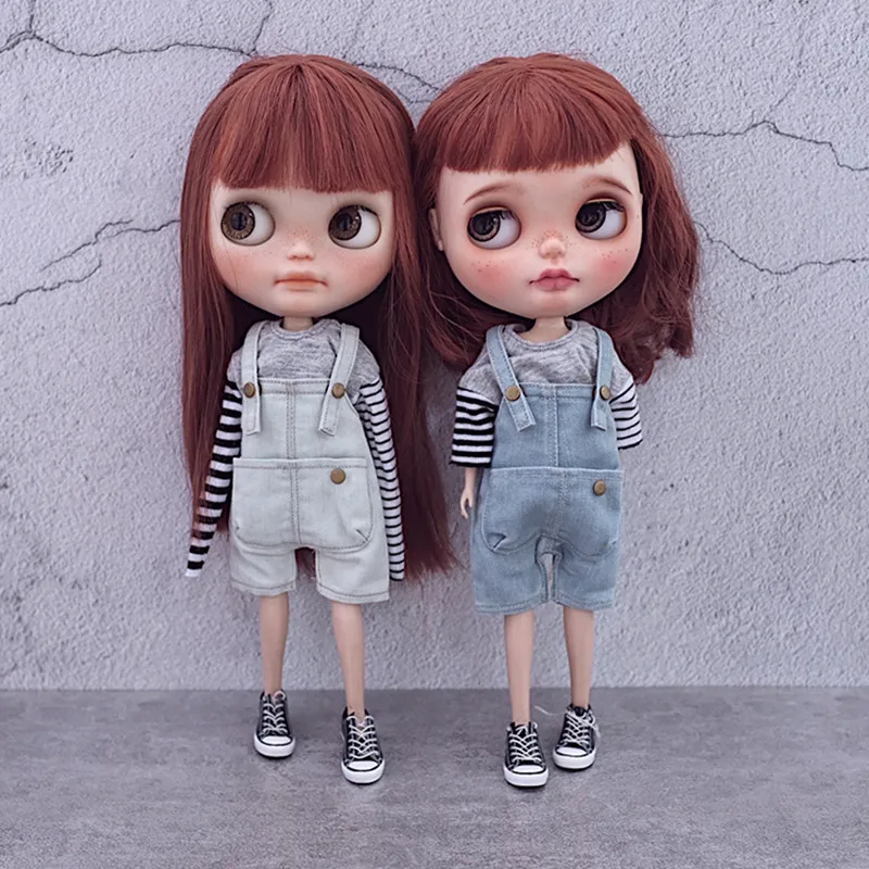 Новинка 1/6 кукла слюнятый короткий нагрудник брюки Blyth одежда для шарнирного