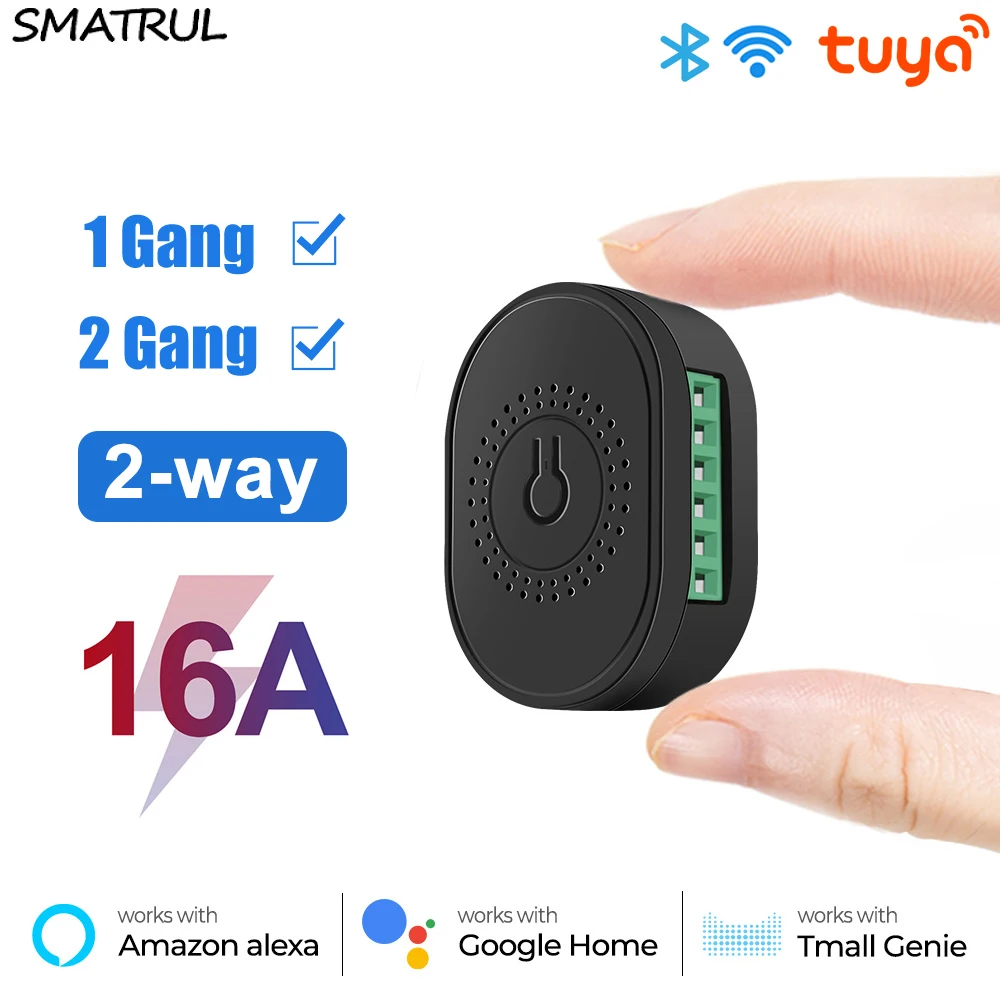 Смарт-светильник ключатель SMATRUL 16 А 1/2 клавиш Wi-Fi Bluetooth | Обустройство дома