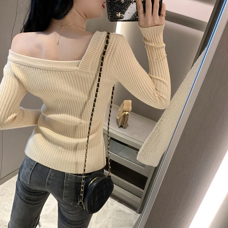 Joinyouth Women Sweaters Solid Korean Irregular Pullovers Button Full Thin 2020 Fashion Spring Clothing Strapless Wild 460 | Женская