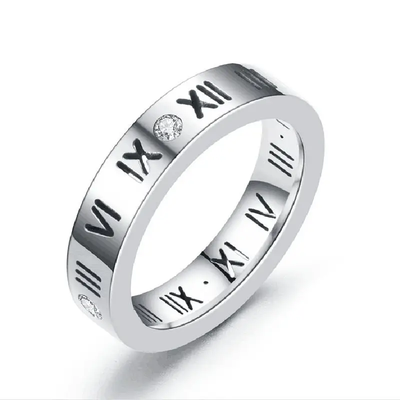 Европейский и американский бренд римские цифры кольца для женщин Свадебные