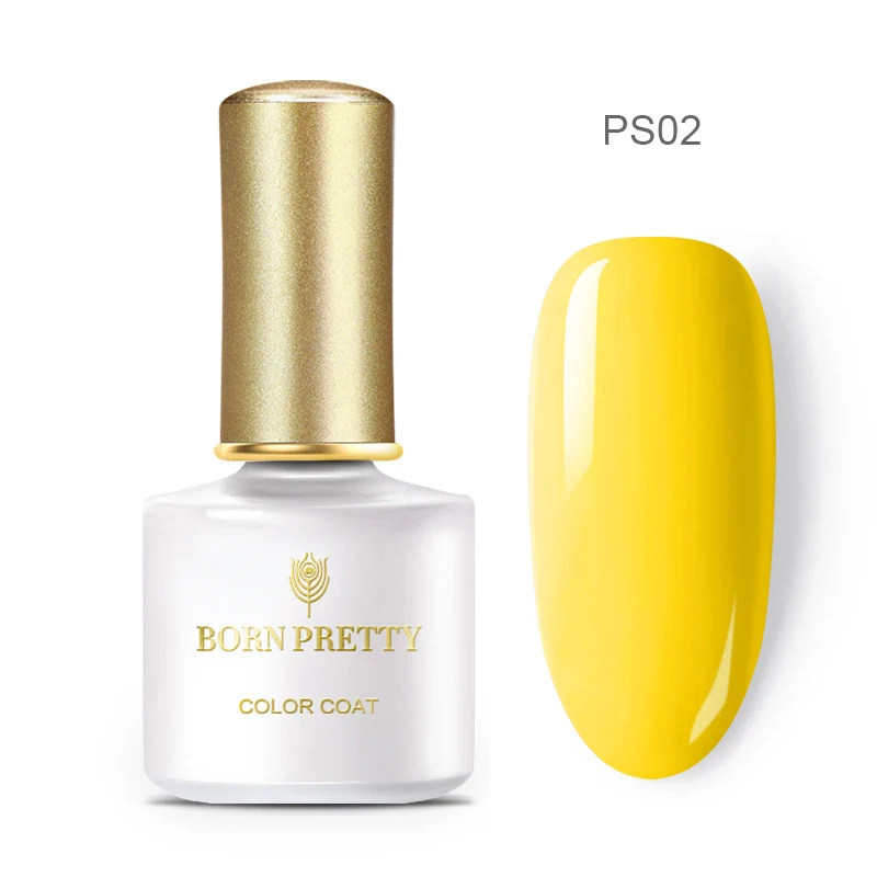 PS02 BORN PRETTY чистый цветной гель для ногтей, лак для ногтей, цветной лак для ногтей, отмачиваемый УФ светодиодный Гель-лак, базовое верхнее покрытие, 6 мл для маникюра своими руками - Цвет: PS02