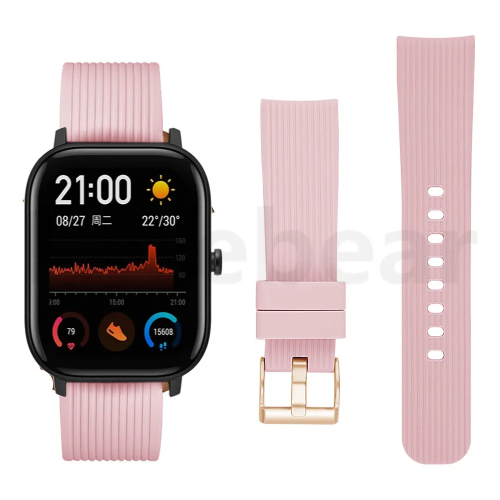 Ремешок силиконовый для Xiaomi Huami Amazfit GTS 2e Mini/ Bip U Pro Lite сменный Браслет смарт-часов |