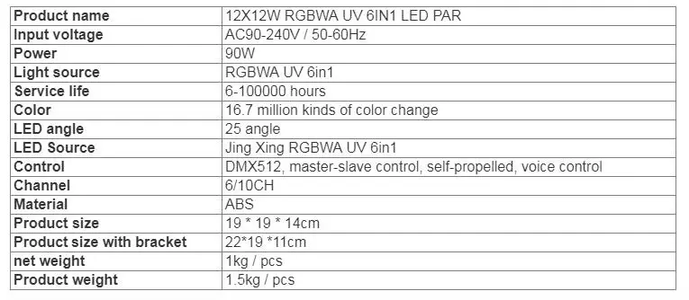 8 шт./лот плоский Par Led 12x12 Вт RGBWA UV 6в1 Led Par Light Can Par 64 Led светодиодный фонтан сцена для свадебной вечеринки свет