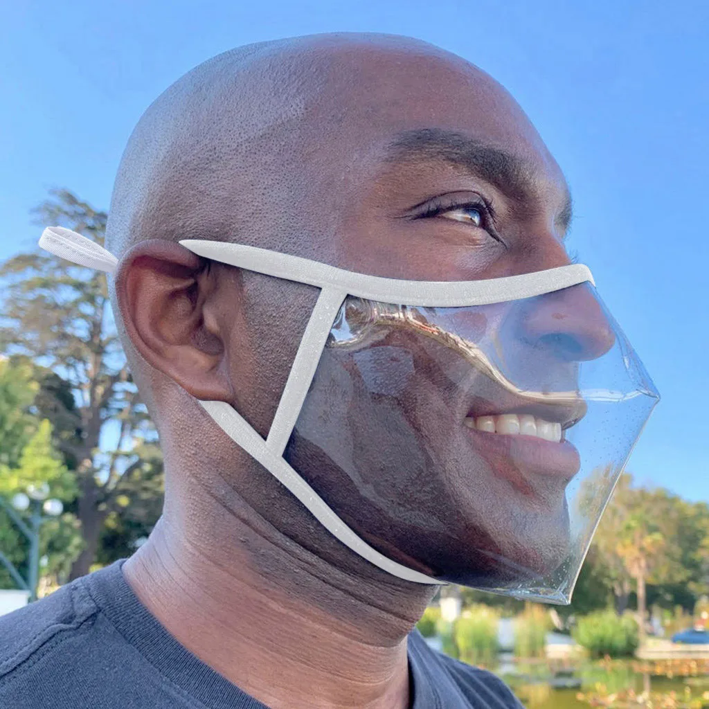 Adults Transparent Face Mask With Clear Window Visible Eye Shield Windproof Fog Haze PM2.5 Can Put Filter Mouth Mascarilla | Дом и сад