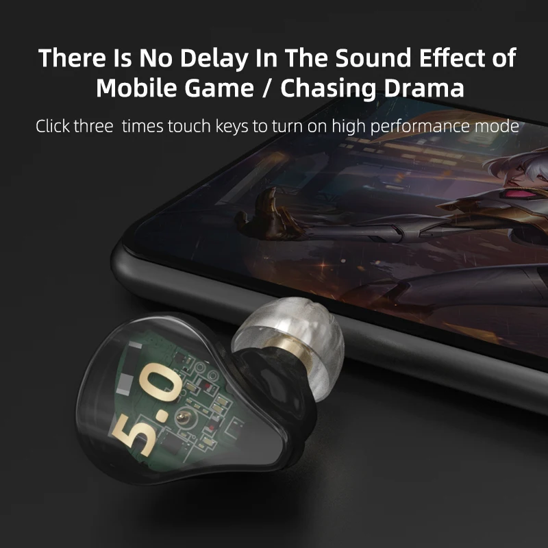

KZ SA08 TWS True Wireless Bluetooth 5.0 Earphones 8BA Units Game Earbuds Touch Control Sport Running Headset KZ Z1 Z3 E10 Z3 S2