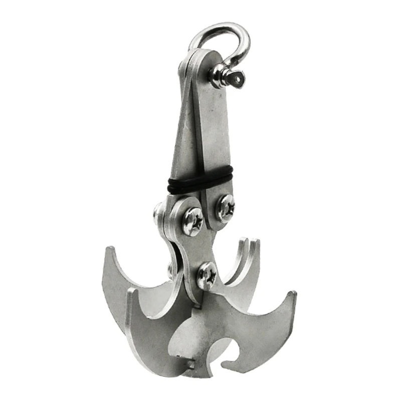 

Stainless Steel Folding Gravity Grab Hook Outdoor Rock Climbing Rescue Claw Grappling Climbing Great Gift M17E