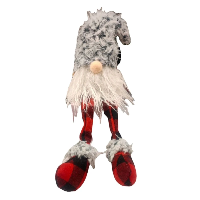 

Забавная Рождественская Кукла без лица с длинными ногами, подвеска-гном, украшения на Рождество, День благодарения, праздничные украшения, ...