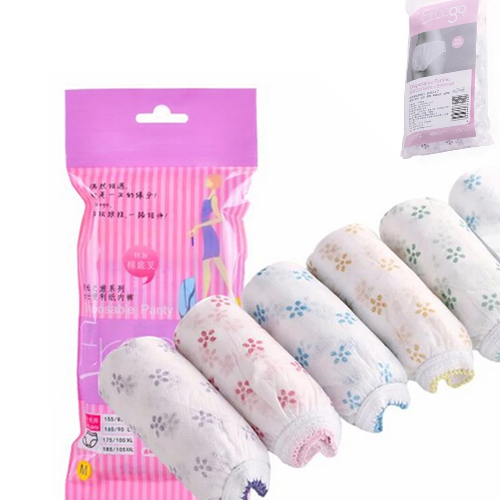 

7PCS Cotton Pregnant Disposable Underwear Panties Prenatal Postpartum Panties Cotton Once Use