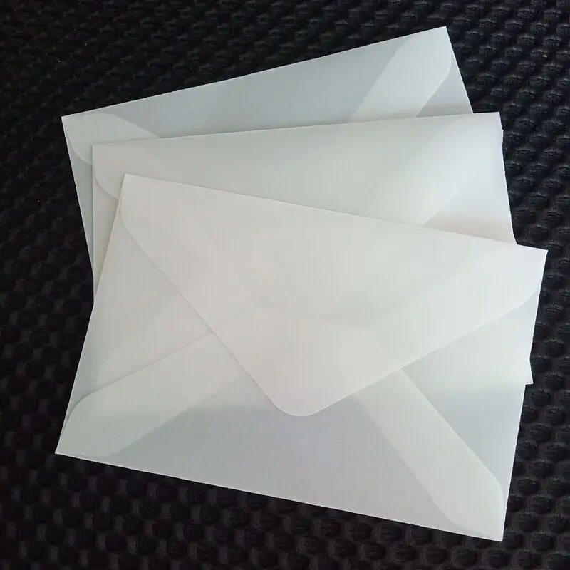 

50pcs- 21.3x30cm Translucent DIY Invitation Card Envelope Invitation Letter Packaging Blank Sulfuric Acid Paper Envelope