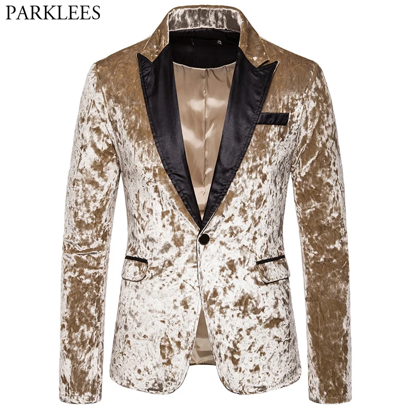 Red Corduroy Blazer Men One Button Mens Blazers Jacket Wedding Party Stage Performance Suit Masculino XXL | Мужская одежда