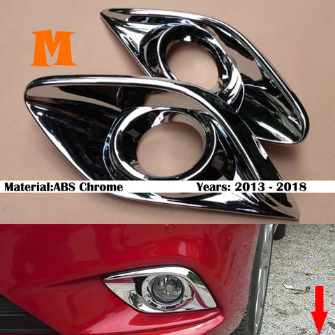 Аксессуары для Mazda 6 2013 2014 2015 2016 2017 Atenza, накладка на передсветильник противотуманную фару автомобиля, хромированная наклейка из АБС-пластика для стайлинга автомобиля