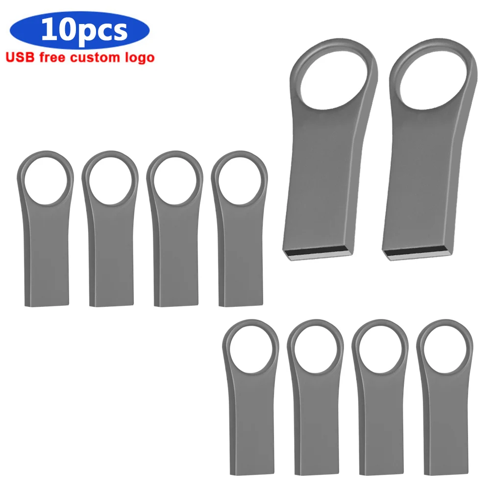 

10 шт./лот USB2.0 Flash Drive металла флэш накопитель usb Drive16GB 32 Гб 64 Гб 128 ГБ флэш-накопитель Водонепроницаемый flash Memory Stick внешнее запоминающее устройс...