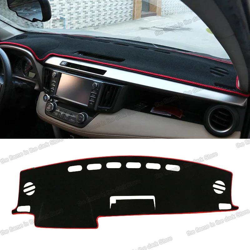 

Нескользящий ковер для приборной панели автомобиля, из полиэстера, для toyota rav4 2013 2014 2015 2016 2017 2018 xa40, аксессуары для автомобиля