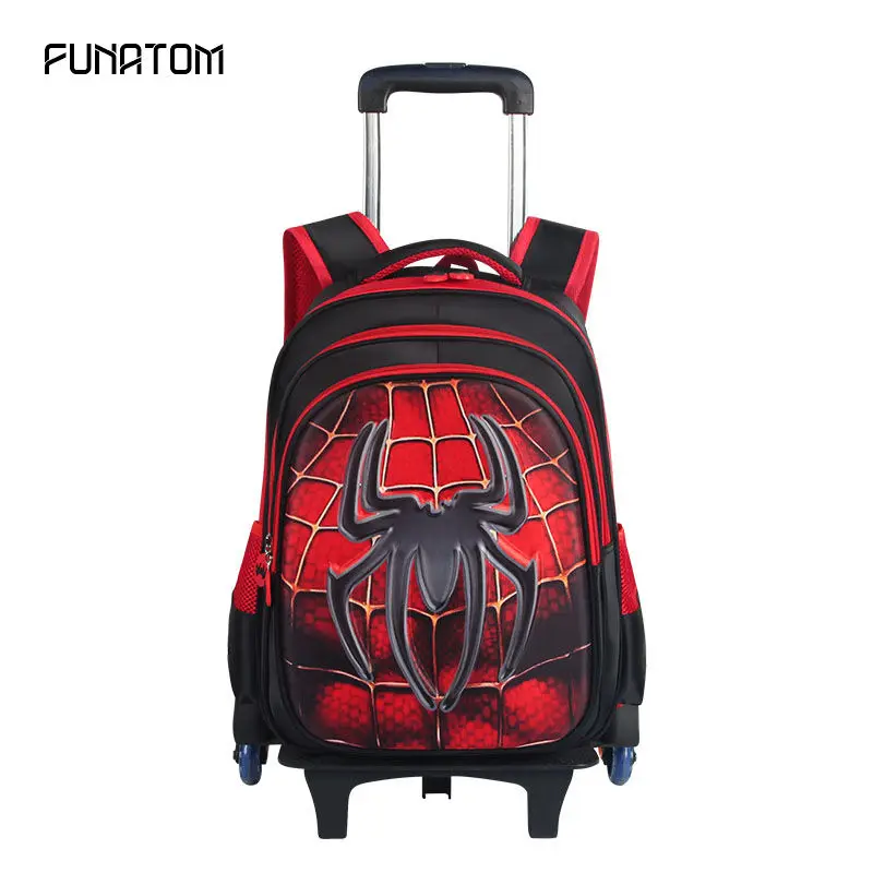 Детские школьные сумки на колесиках водонепроницаемый рюкзак для мальчиков и