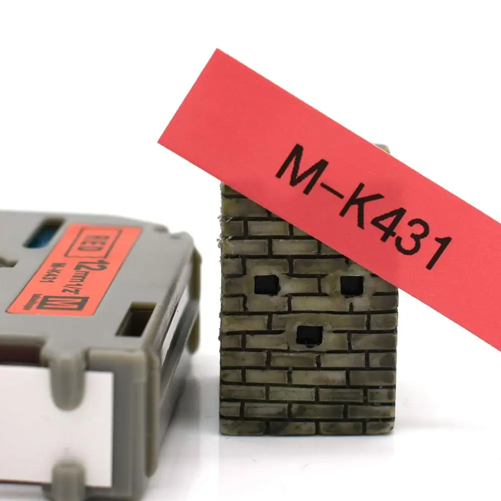 CIDY совместимый brother M K431 MK431 MK 431 черный на красном 12 мм ламинированные сильные