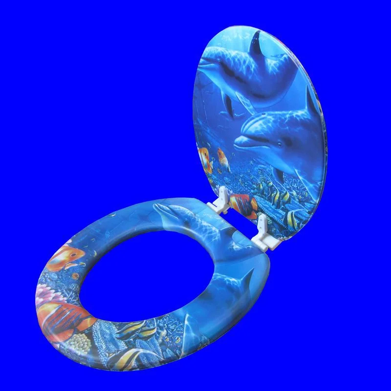 Cover Set  Sea World Sponge  Fashion 17"  Toilet Lid Soft To